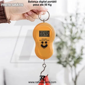 Balança Portátil Digital Precisão Mão Bolsa Mala Peixe Até 50kg Premium