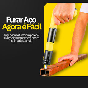 Pistola De Prego Fixa Pino Profissional Grampeia Parede, Aço