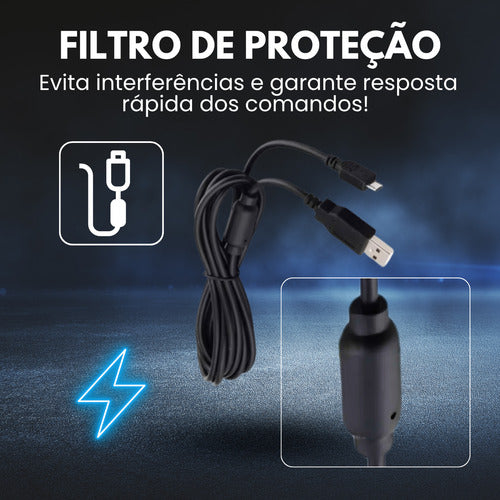 Cabo Carregador Para Controle Ps4 Micro Usb V8 Resistente