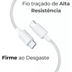 Cabo USB Tipo C + Tipo C 60W 5V 2.4A – 1M (Modelo TC222CC)