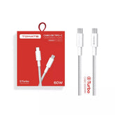 Cabo USB Tipo C + Tipo C 60W 5V 2.4A – 1M (Modelo TC222CC)