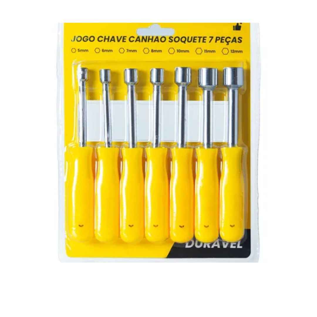 Conjunto de Chave Canhão com 7 Peças - Praticidade e Precisão em Cada Aperto!
