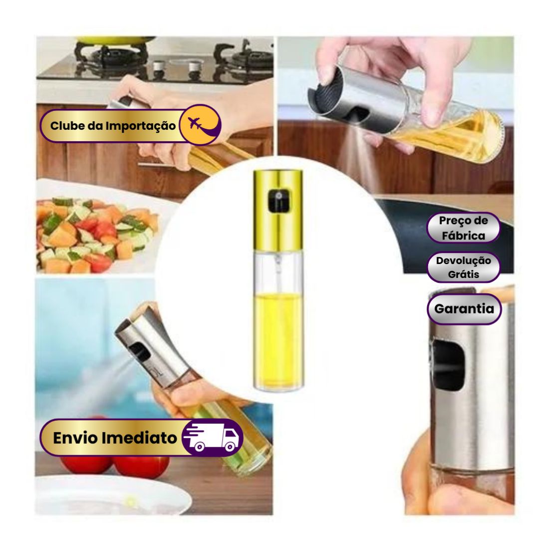 Chef Spray – Borrifador de Azeite, Óleo, Vinagre e Temperos