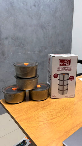 CONJUNTO DE POTES HERMETICOS