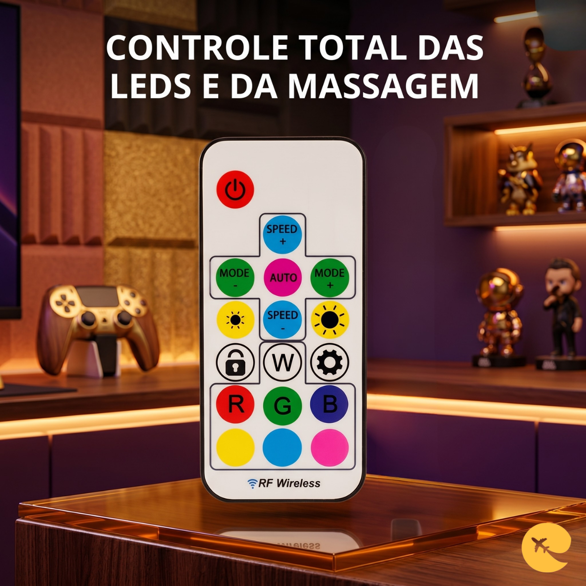 CADEIRA GAMER RGB/MASSAGEM Cobra AZUL
