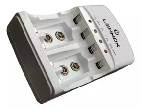 Carregador De Pilhas Rápido Bivolt + 4 Pilha Aaa Ley-2057