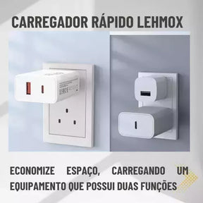 Carregador Rápido Turbo Duplo 5.1a Tipo-c E Usb + Cabo Premium