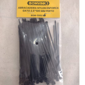 ABRAÇADEIRA DE NYLON ENFORCA GATO 2.5* 100MM BOMVINK BOM-5502