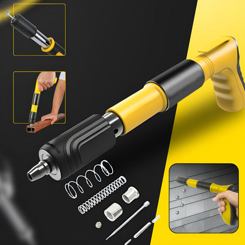 Pistola De Prego Fixa Pino Profissional Grampeia Parede, Aço