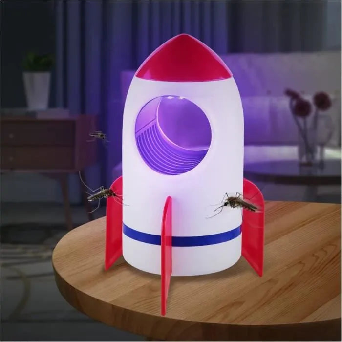 Luminária E Armadilha Foguete Infantil Pega Mosquito Bivolt