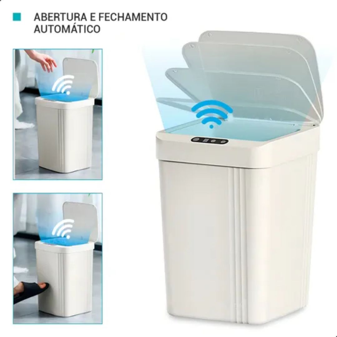Lixeira Automática 13 Litros com Sensor – Tecnologia e Higiene no Seu Dia a Dia!