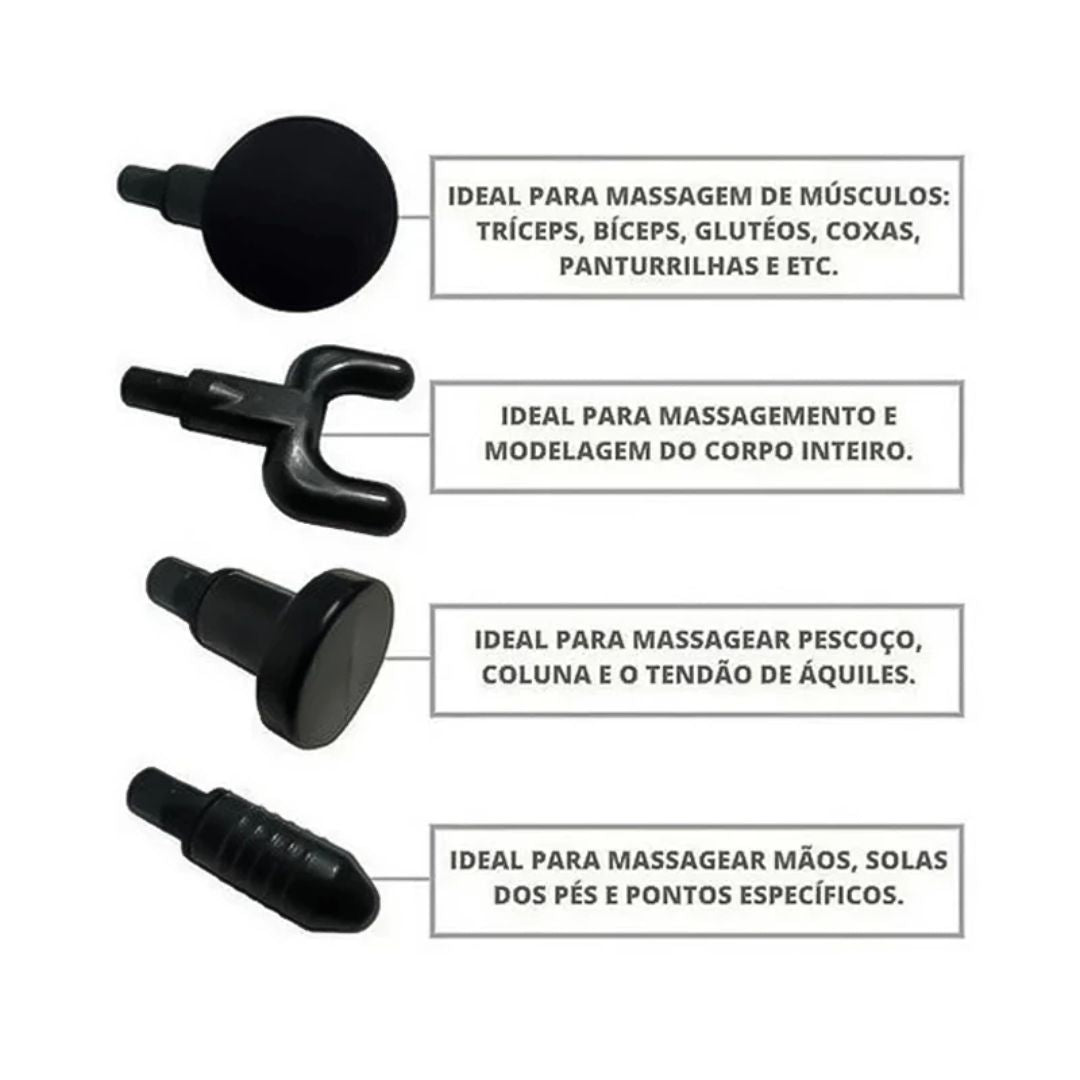 Pistola Massageadora ProRelax – Alívio Instantâneo Para o Corpo Todo!