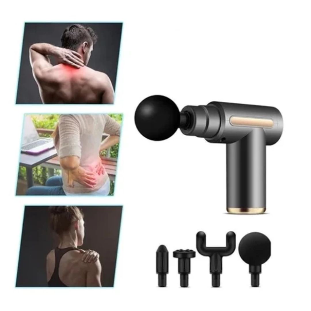 Pistola Massageadora ProRelax – Alívio Instantâneo Para o Corpo Todo!