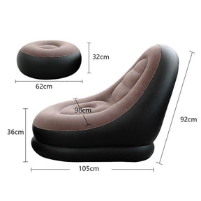 Poltrona Inflável Ultra Lounge Com Puff [Premium]