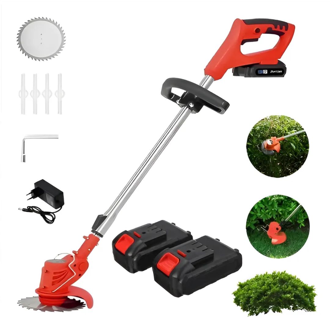 Cortador de Grama Roçadeira Elétrica com 2 Baterias – Potência, Agilidade e Praticidade para o Seu Jardim!