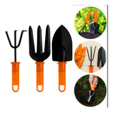 Kit 3 Peças para Jardim com Pá, Garfo e Enxada, Perfeito para Cuidar de Suas Plantas