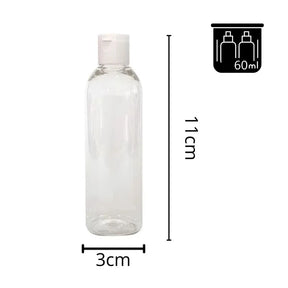 Kit 4 Frascos Para Viagem Shampoo Creme Sabonete 60ml