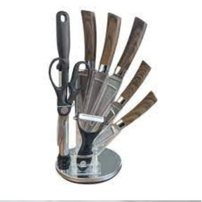 Jogo de Facas com Suporte 08 Peças – Praticidade, Estilo e Corte Profissional na Sua Cozinha!
